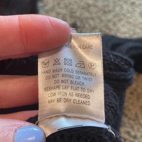 Malibu Sugar Black Distressed Sweater Size Small in EUC - Picture 7 of 7